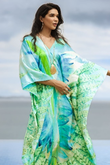 kaftan de seda pura premium  - Gamboa Brasil